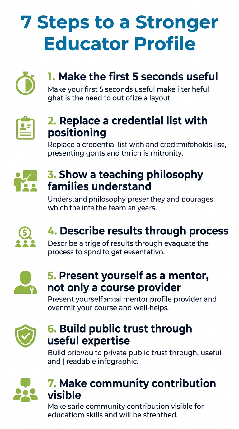 Seven steps to a stronger educator profile