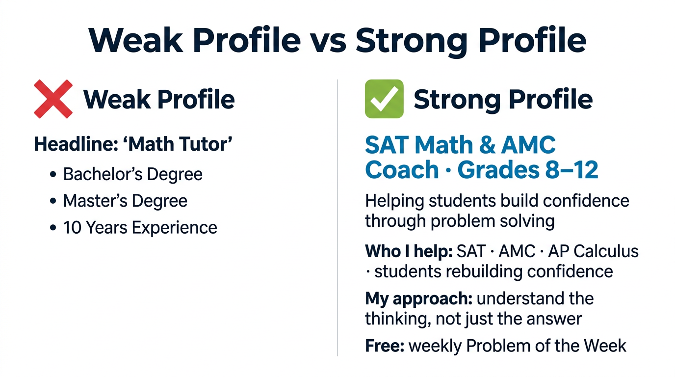 Weak profile versus strong profile, side by side