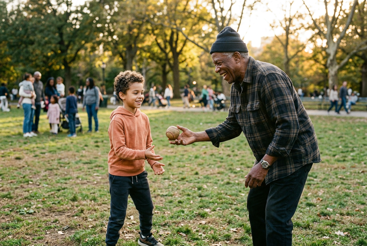 A trusted adult mentoring a young person