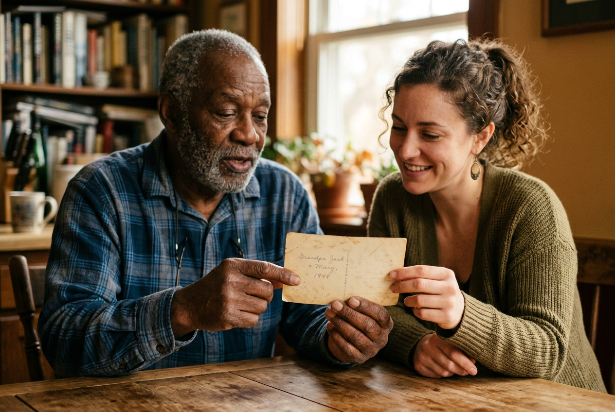 A trusted adult mentoring a young person