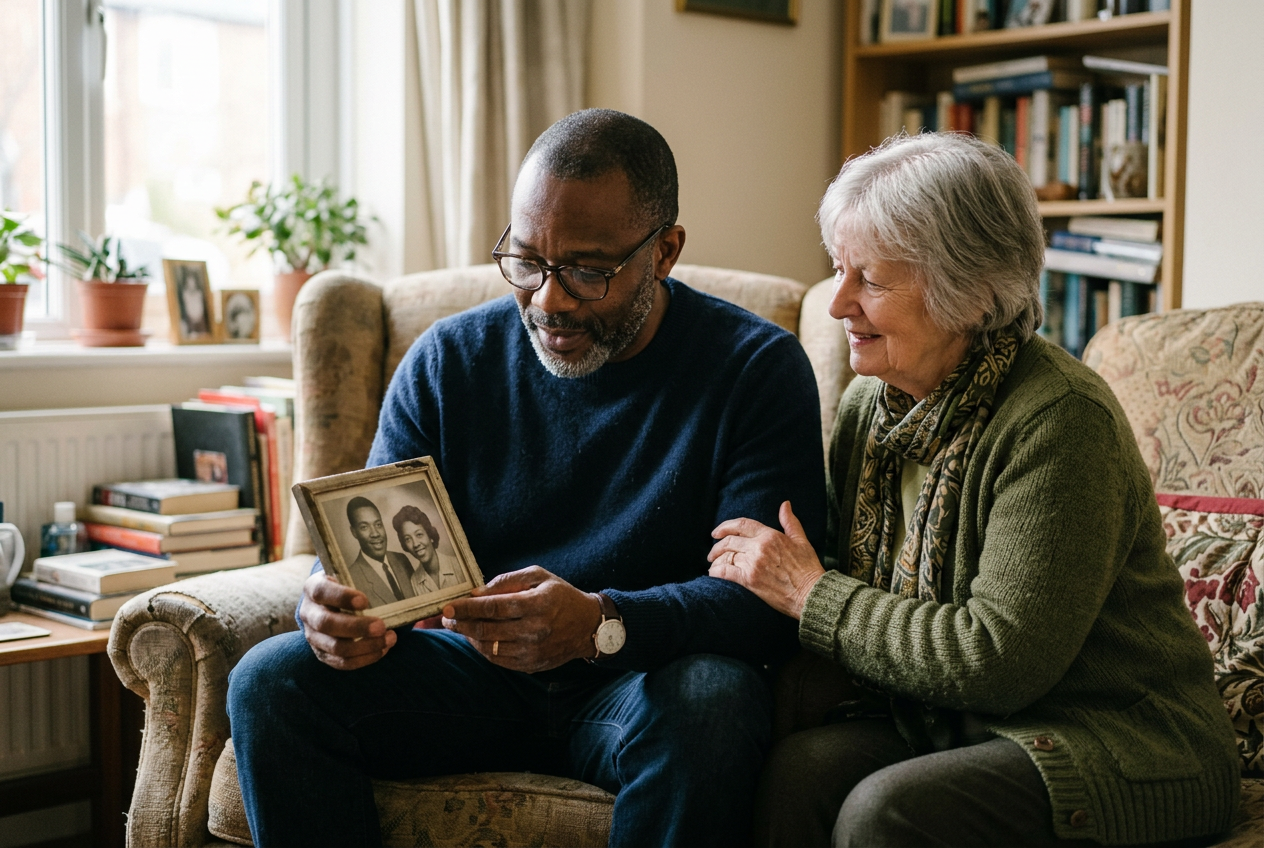 A trusted adult mentoring a young person