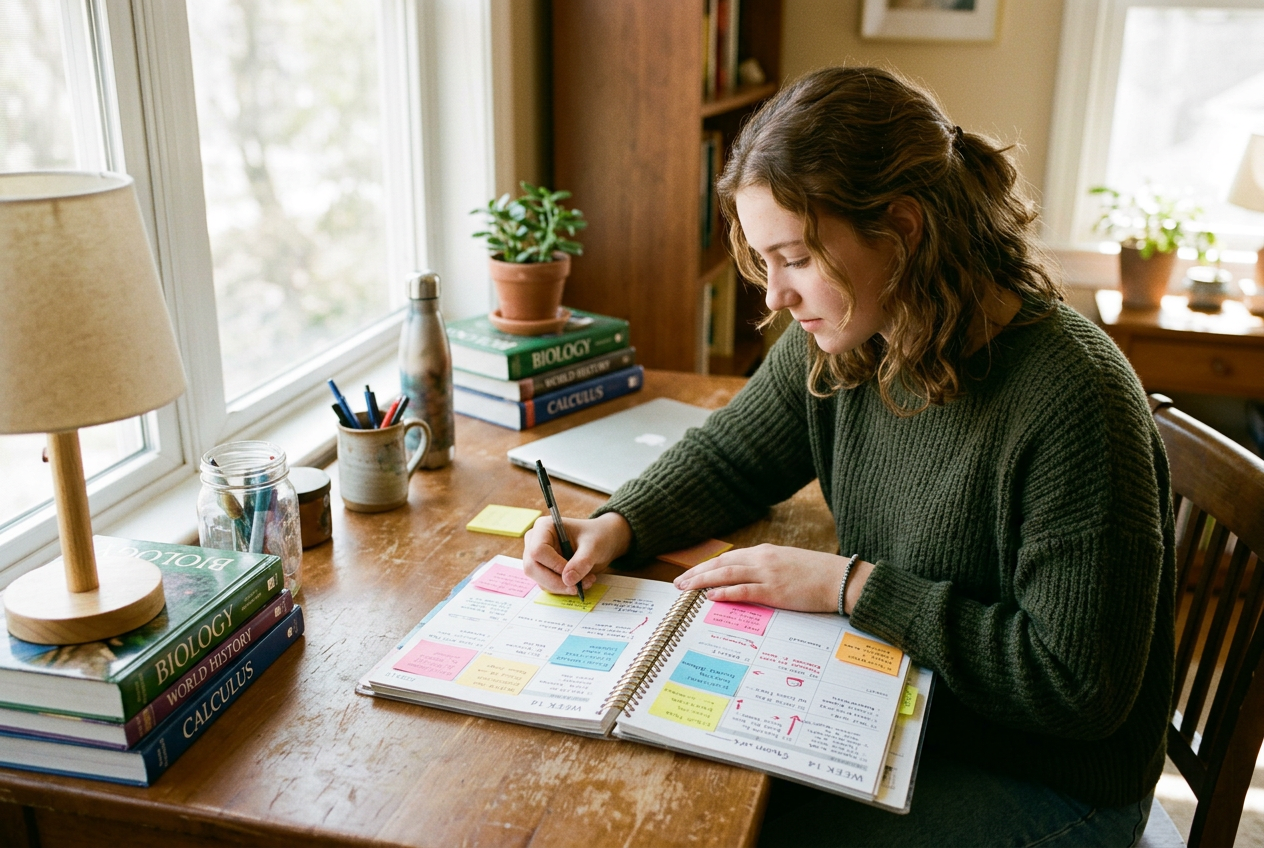 Middle school student building analytical skills with a tutor
