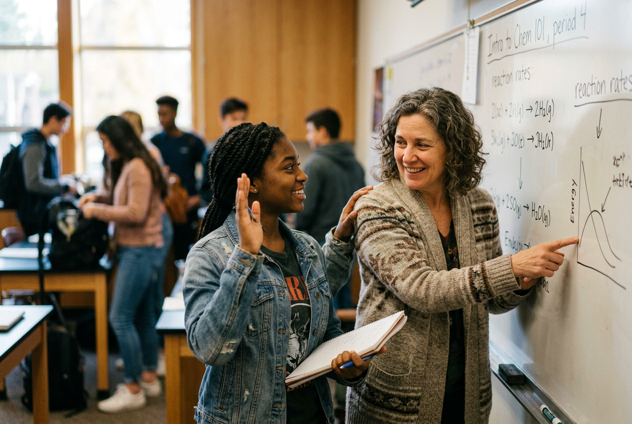 A student gaining exposure to a real profession